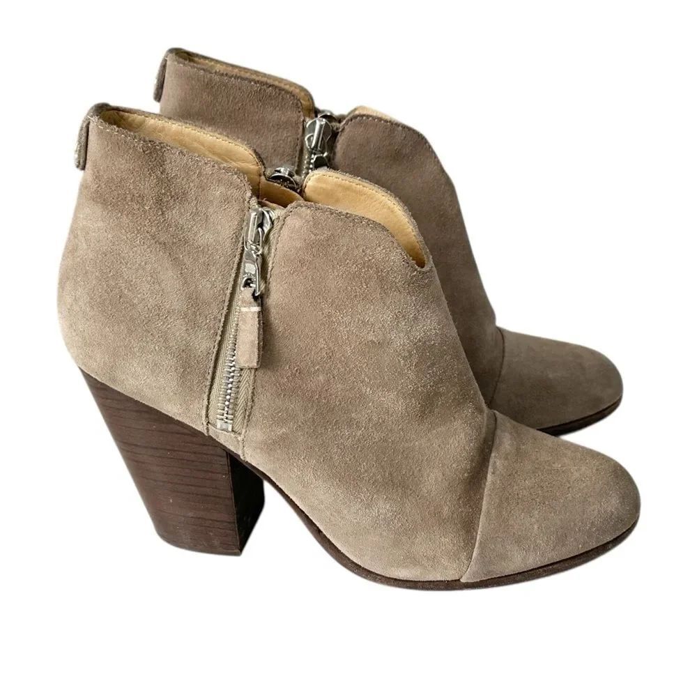 Rag & Bone Tan Suede Bootie Margot Size 38.5/8.5